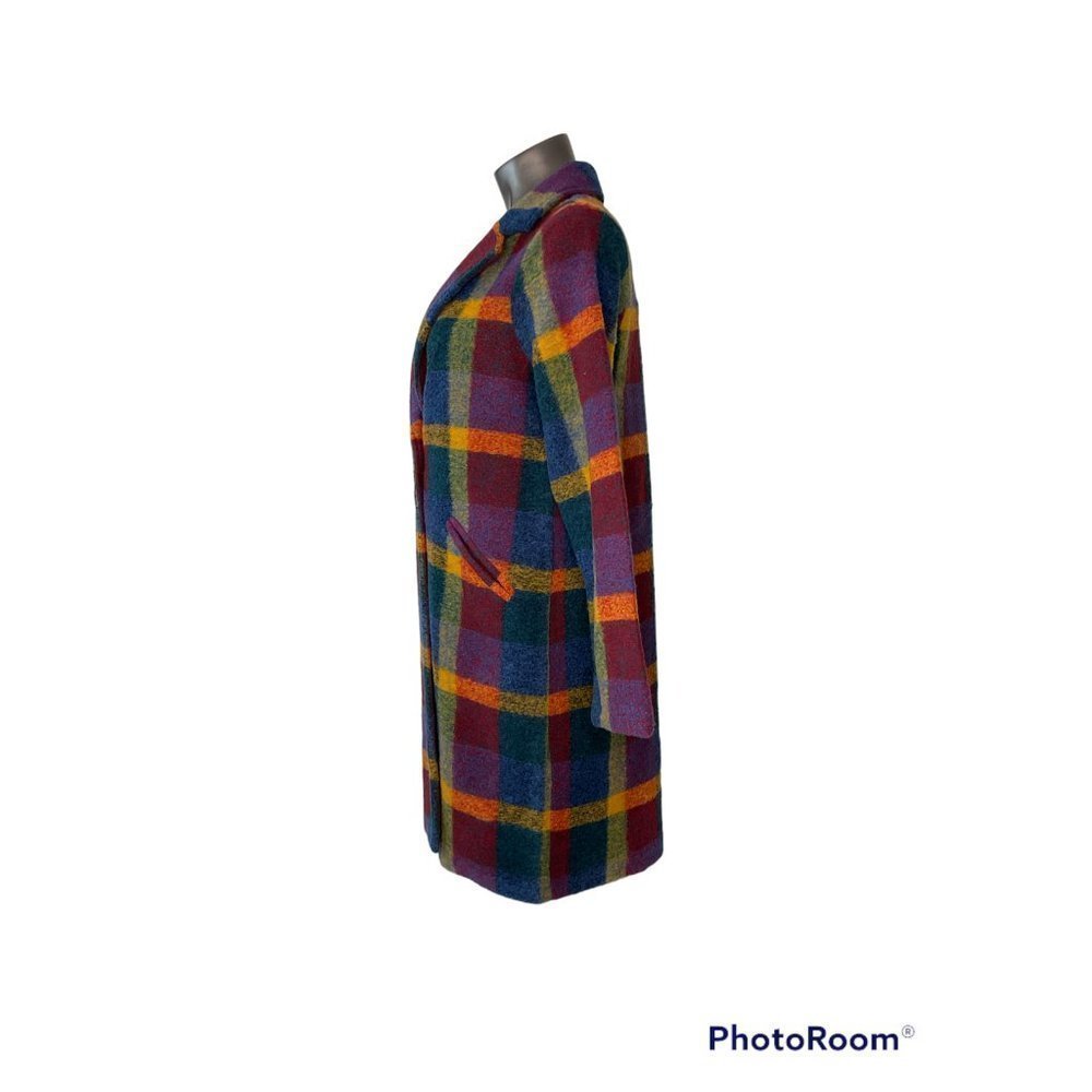 *SOLD* Rachel Zoe Women’s Plaid Coat Multicolor Size Small NWT. Wool long winter - Picture 3 of 7